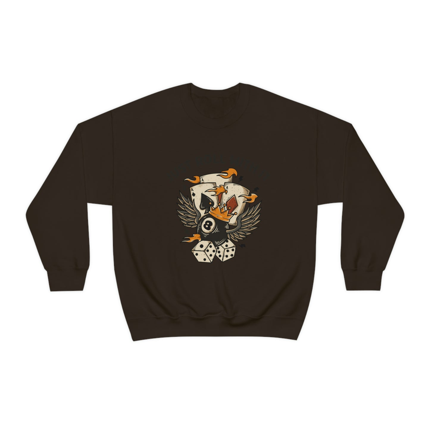 "Just Roll With It" Unisex Crewneck Sweatshirt