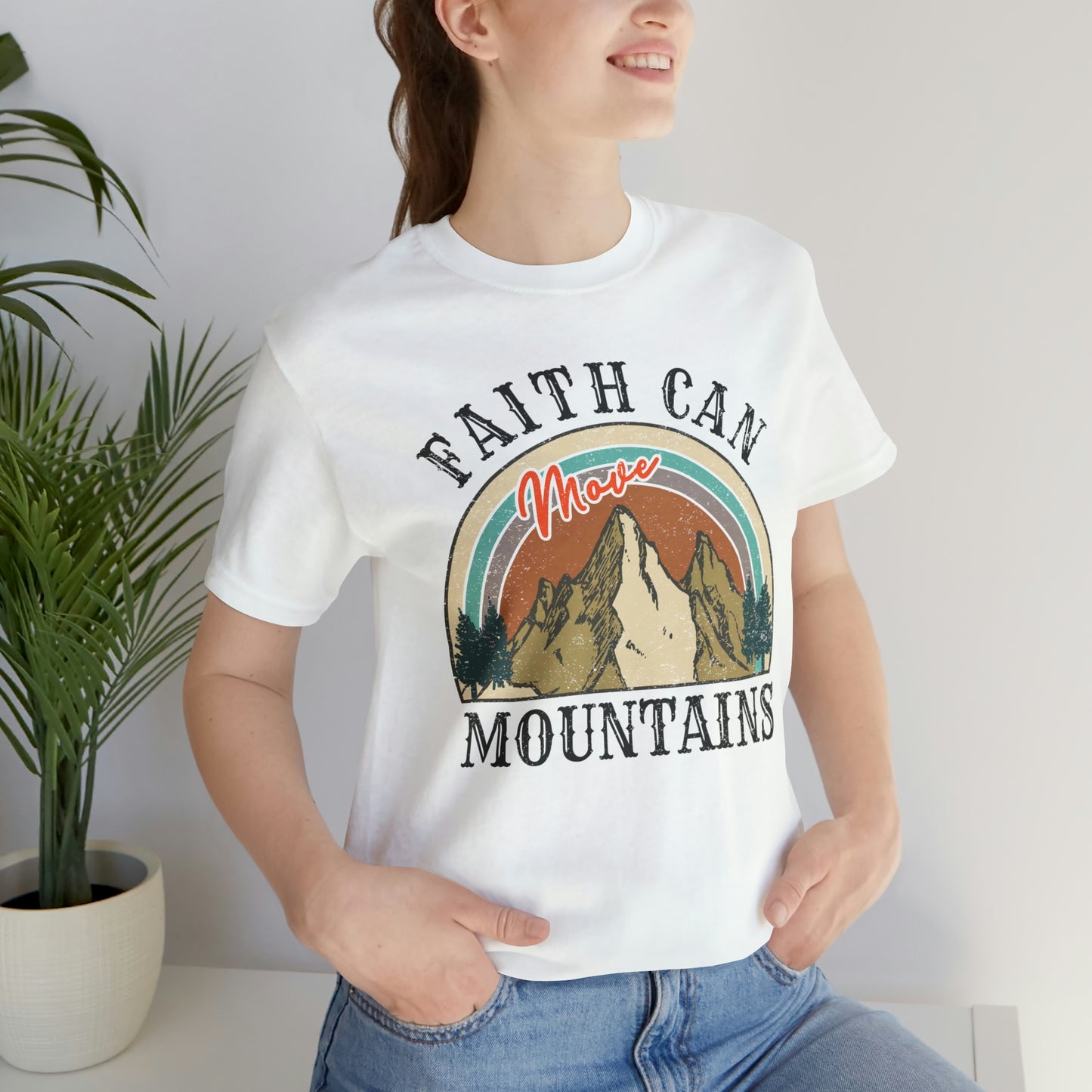 "Faith Can Move Mountains" Bella Canvas Short Sleeve Tee