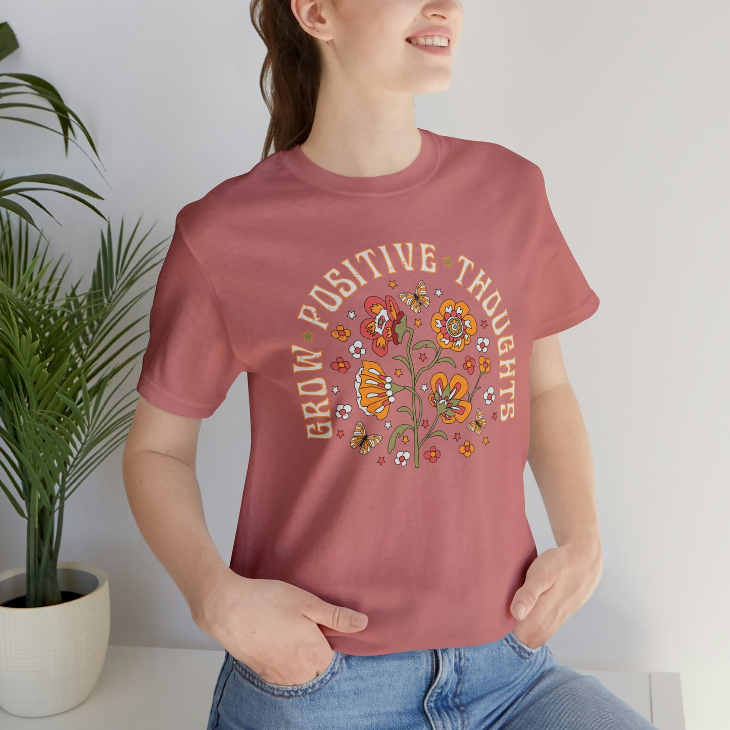 "Grow Positive Thoughts" Bella Canvas Short Sleeve Tee