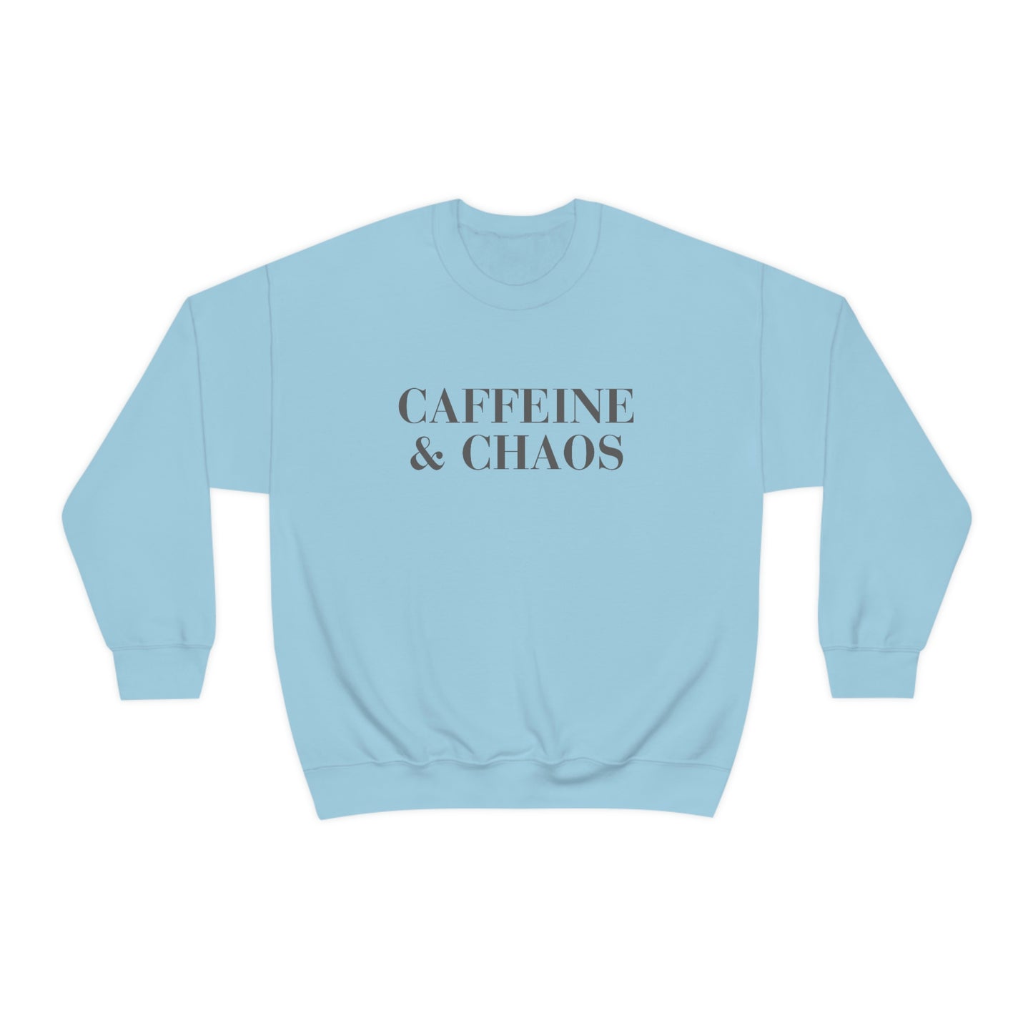 "Caffeine and Chaos" Unisex Heavy Blend™ Crewneck Sweatshirt