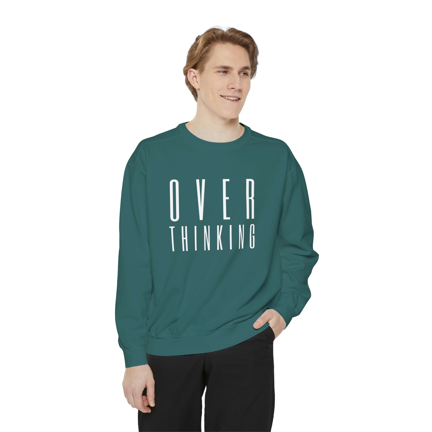 "Over Thinking" Comfort Colors Sweatshirt