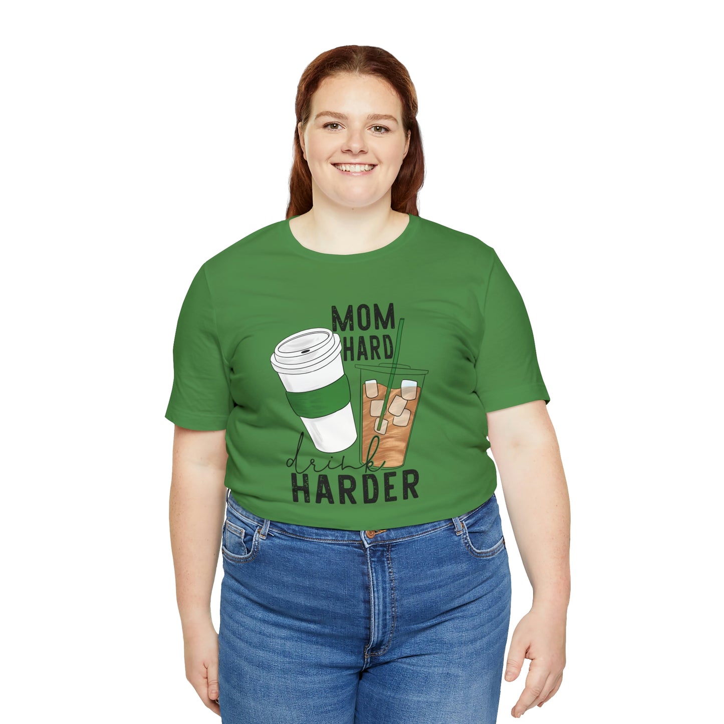 "Mom Hard, Drink Harder" Bella Canvas Short Sleeve Tee
