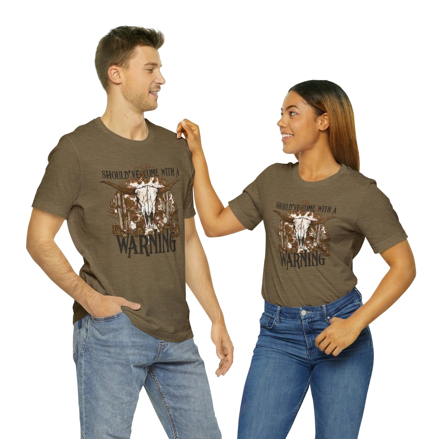"Should've Come With A Warning" Bella Canvas Short Sleeve Tee