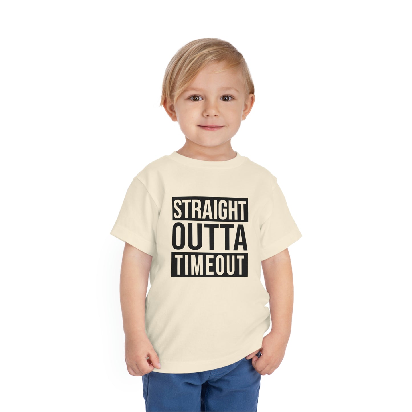 "Straight Outta Timeout" Toddler Short Sleeve Tee (2T-5T)
