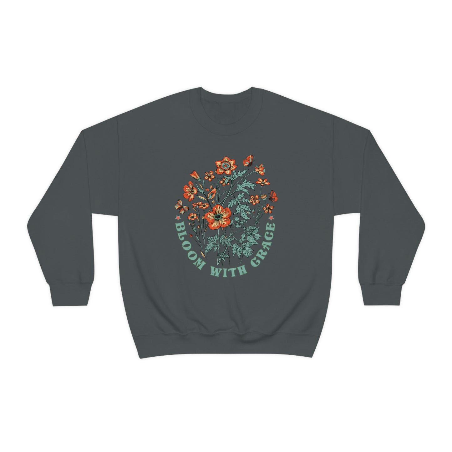 "Bloom With Grace" Unisex Crewneck Sweatshirt