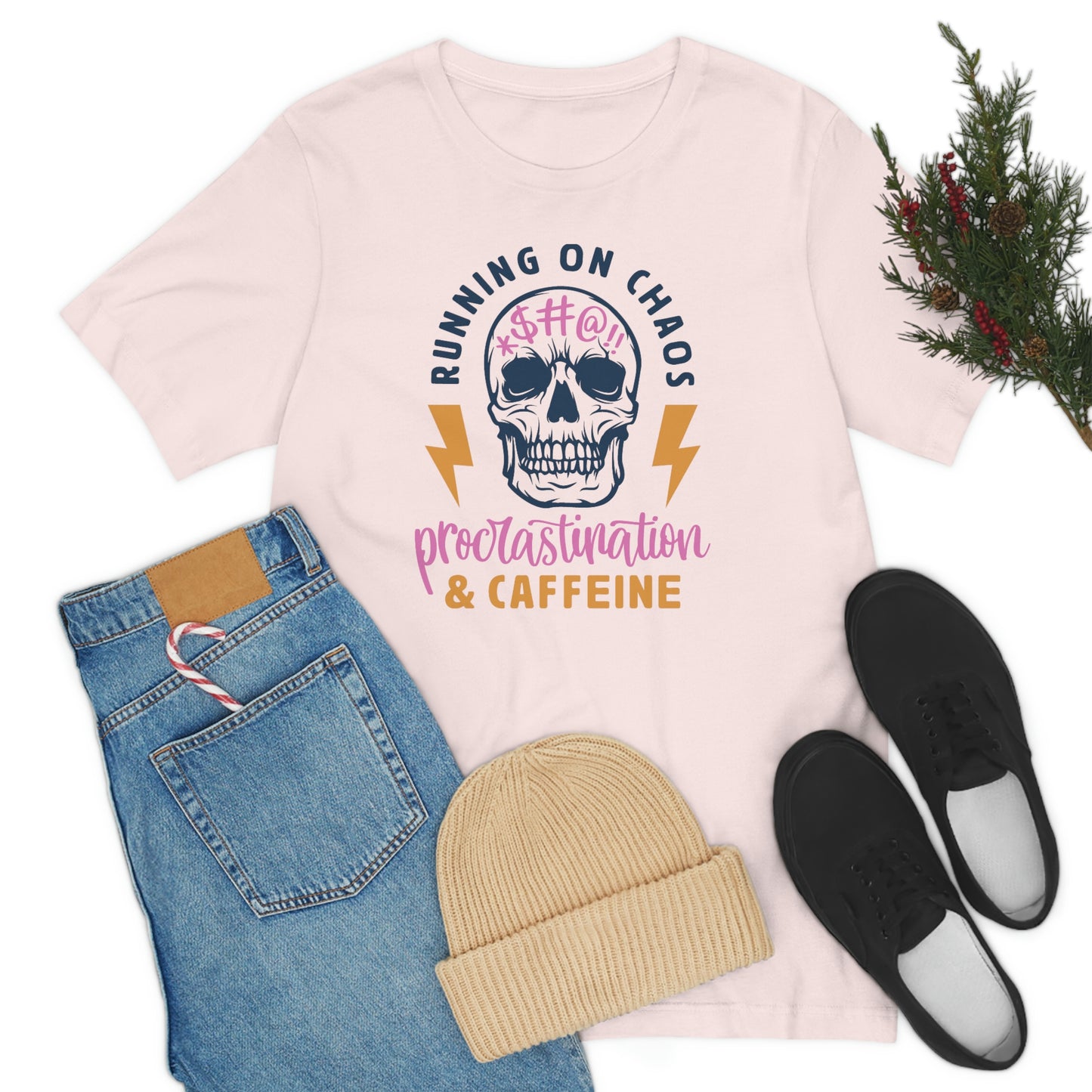 "Chaos and Caffeine" Unisex Jersey Short Sleeve Tee