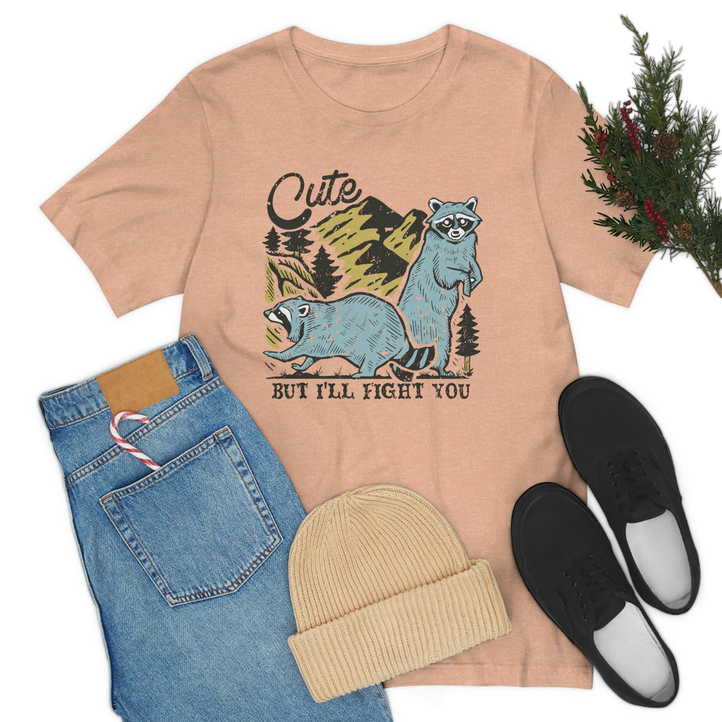 "Cute, but I'll fight you" Bella Canvas Unisex Jersey Short Sleeve Tee