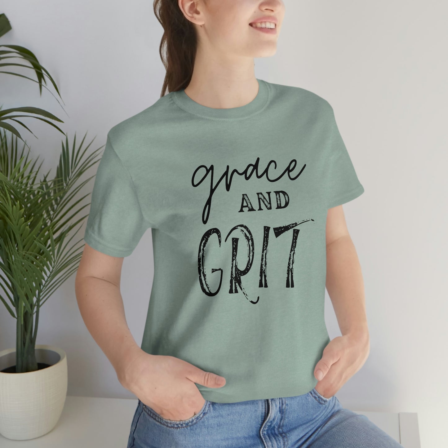 "Grace and Grit" Unisex Jersey Short Tee