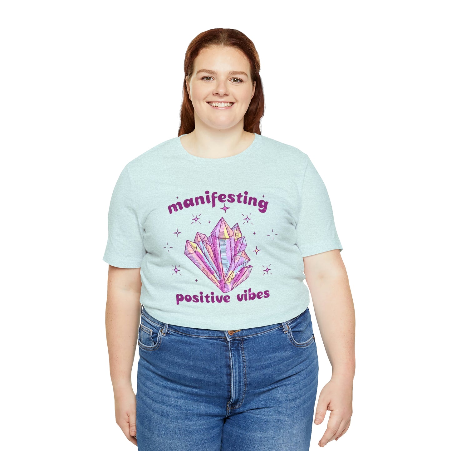 "Manifesting Positive Vibes" Bella Canvas Short Sleeve Tee