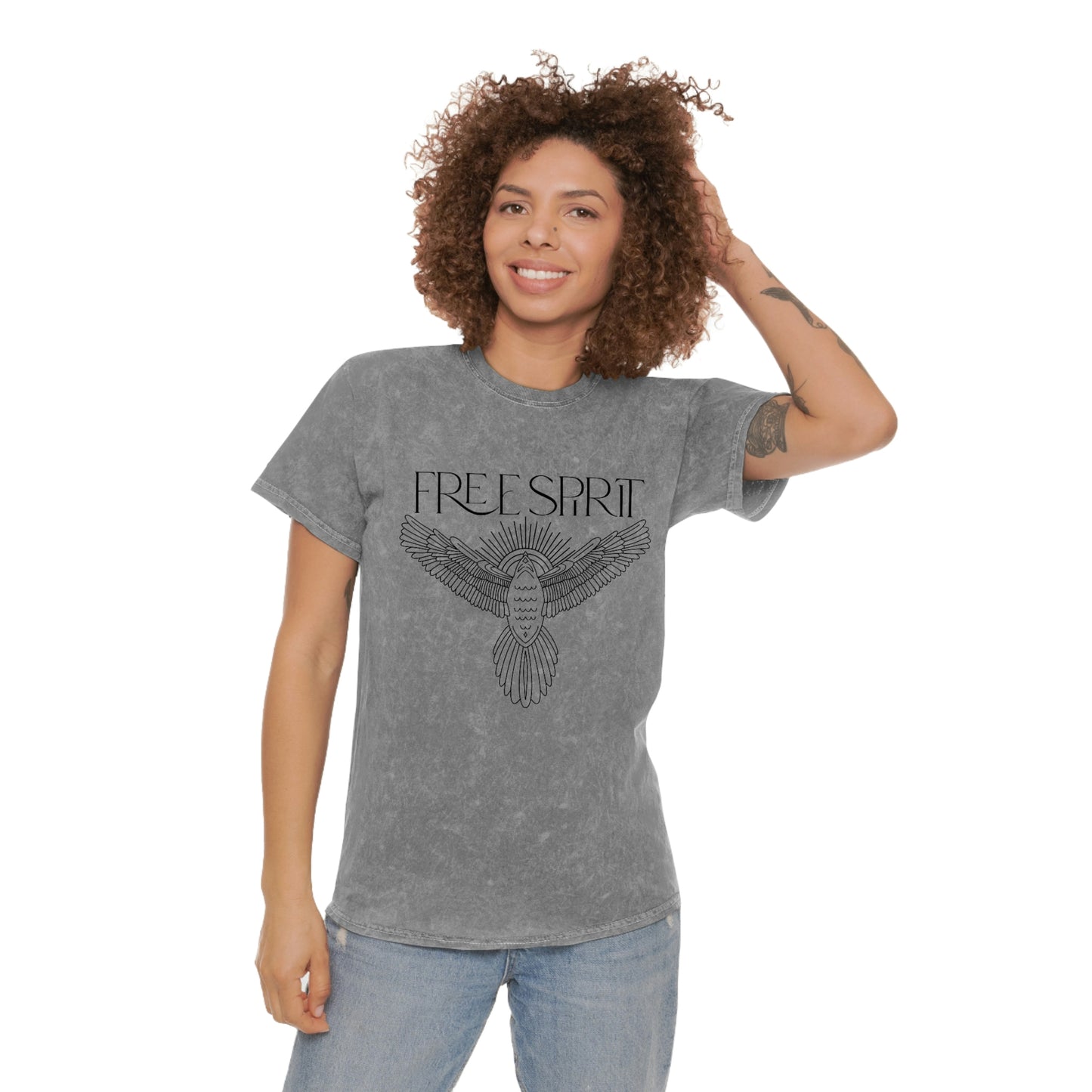 "Free Spirit" Unisex Mineral Wash T-Shirt