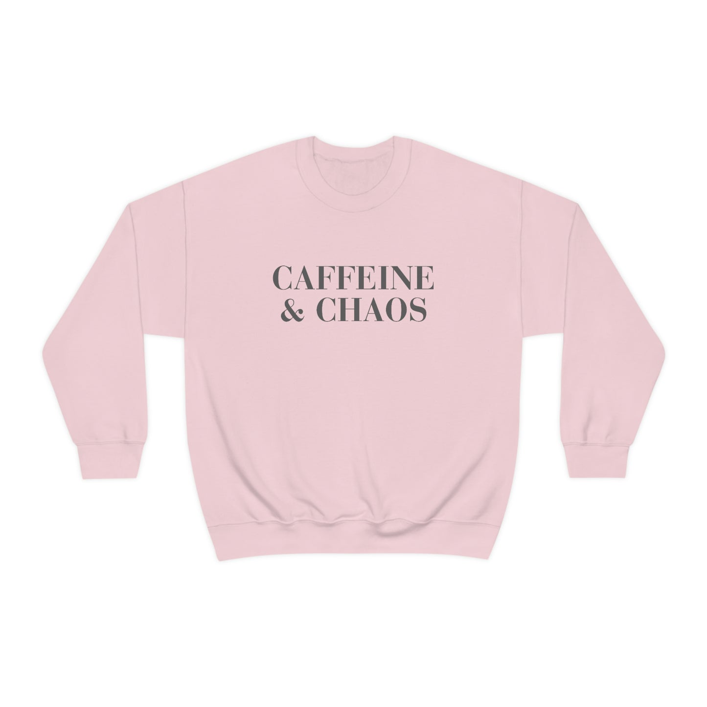 "Caffeine and Chaos" Unisex Heavy Blend™ Crewneck Sweatshirt