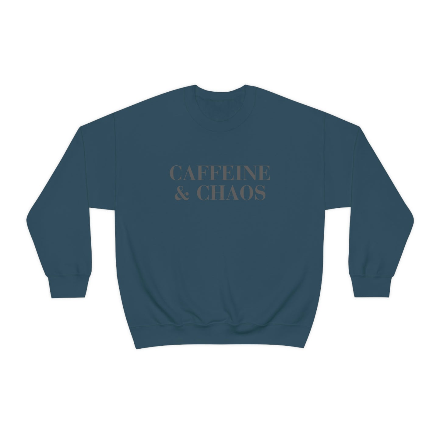 "Caffeine and Chaos" Unisex Heavy Blend™ Crewneck Sweatshirt