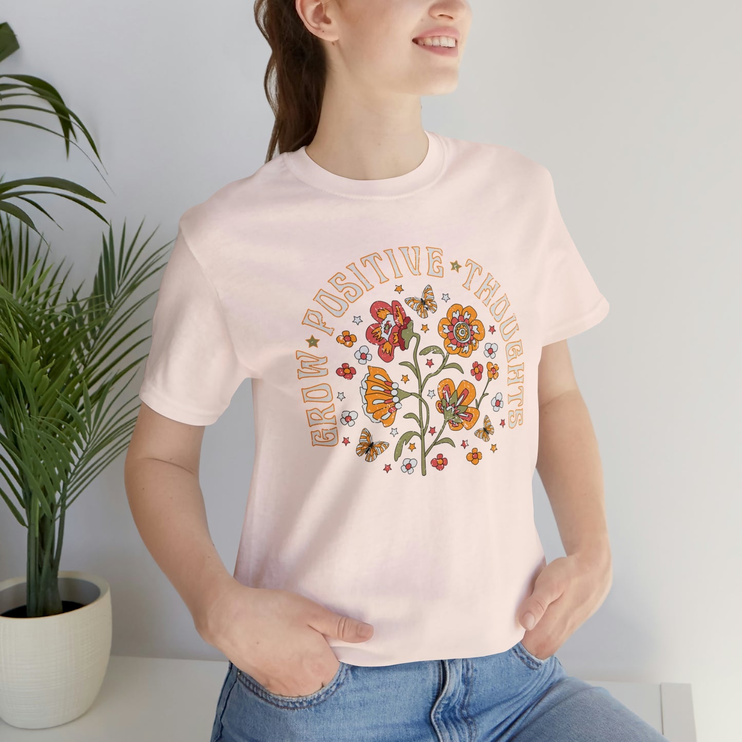 "Grow Positive Thoughts" Bella Canvas Short Sleeve Tee