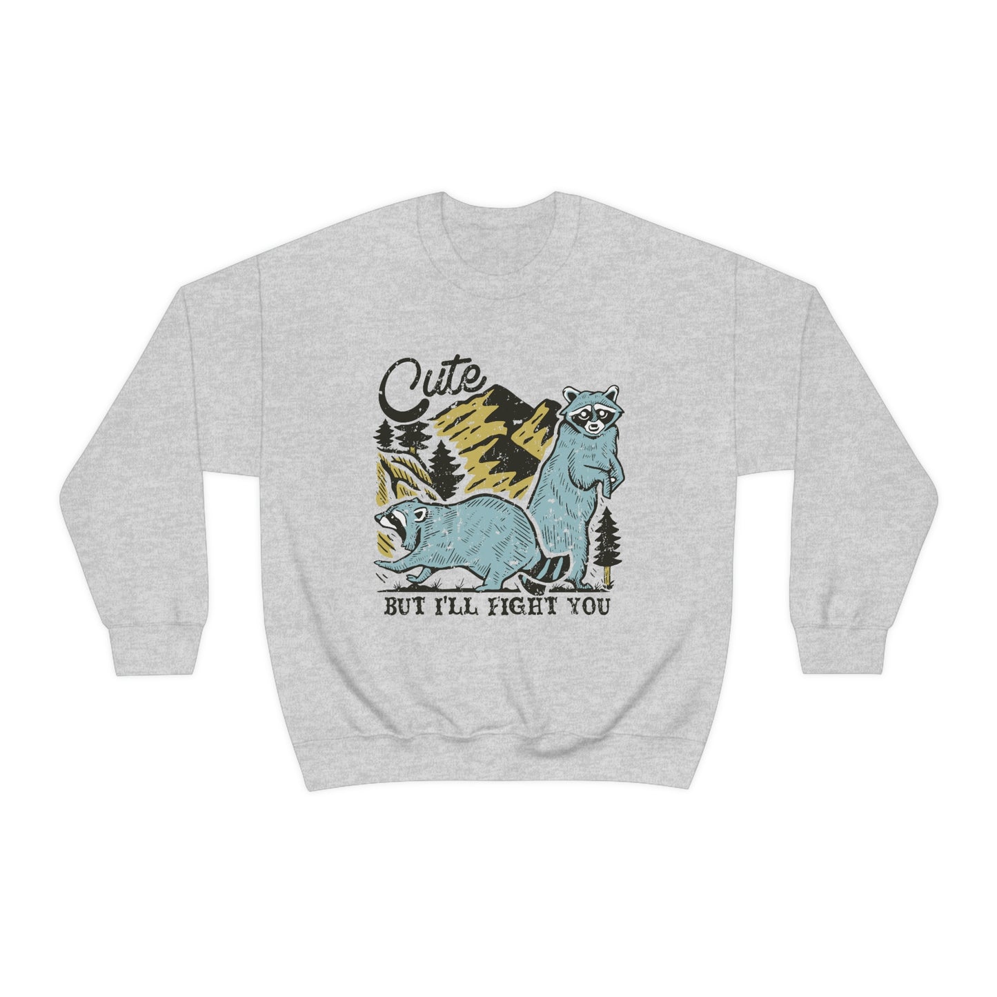 "Cute, but I'll fight you" Unisex Heavy Blend™ Crewneck Sweatshirt