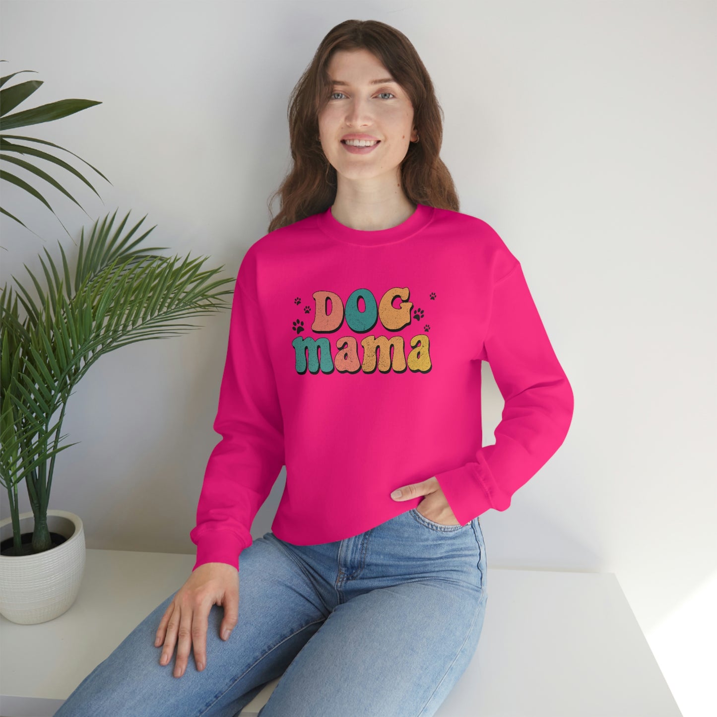 "Dog Mama" Unisex Heavy Blend™ Crewneck Sweatshirt