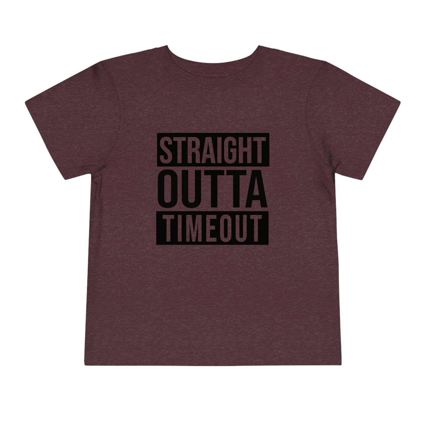 "Straight Outta Timeout" Toddler Short Sleeve Tee (2T-5T)