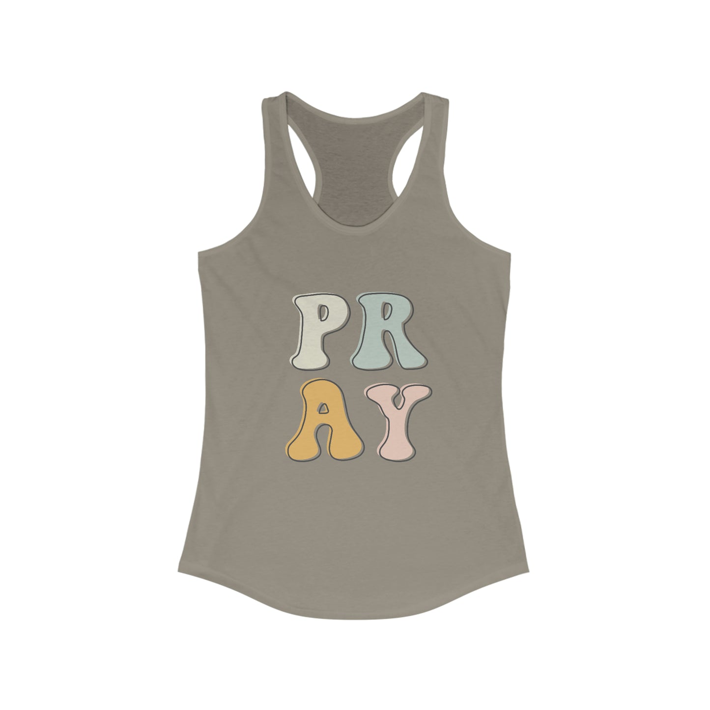 "Pray" Women's Ideal Racerback Tank