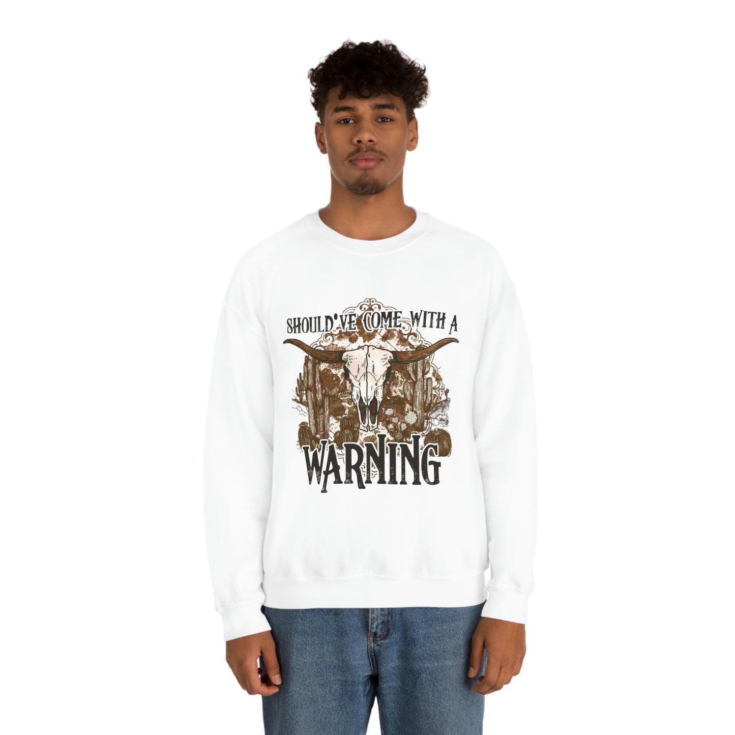 "Should've Come With A Warning" Unisex Crewneck Sweatshirt