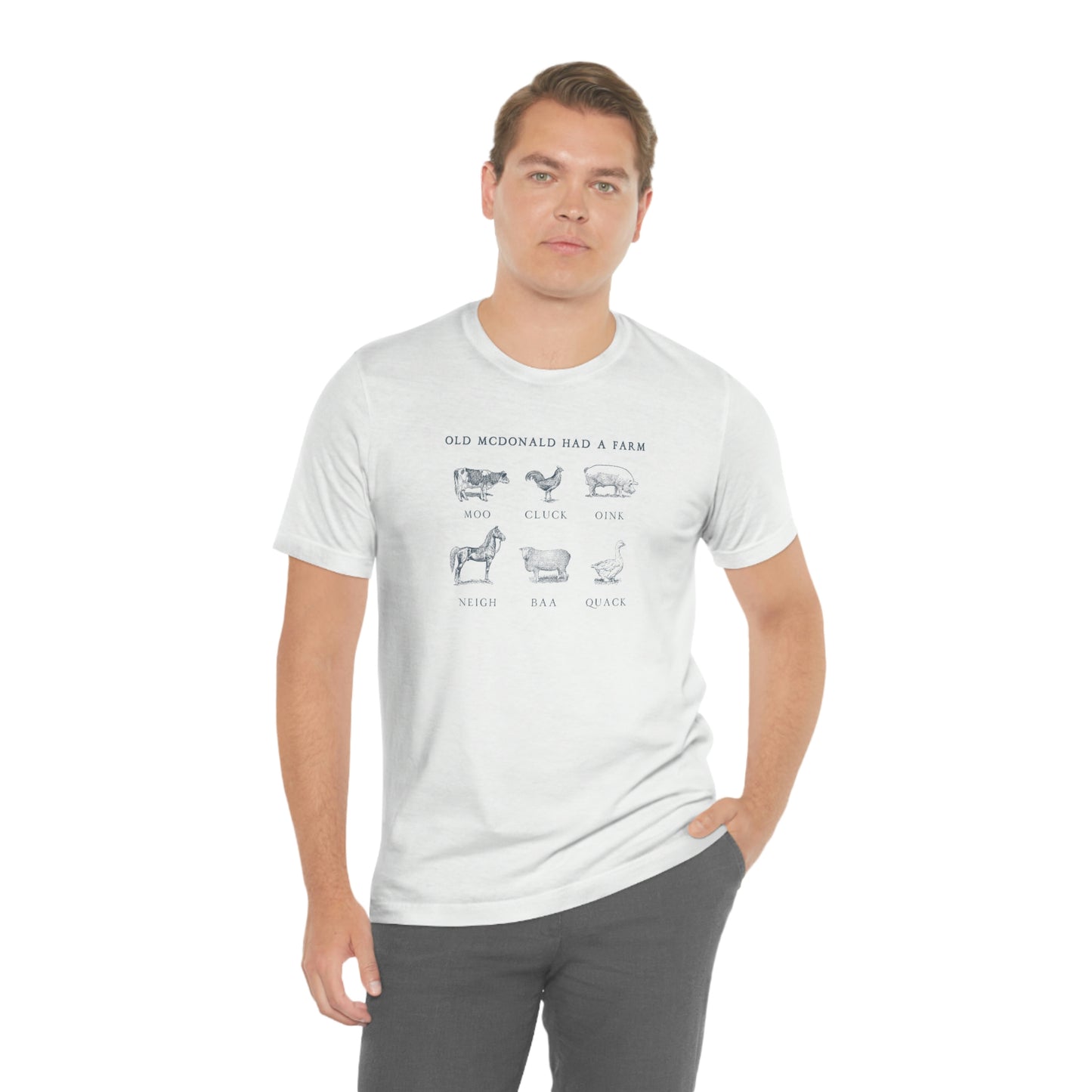 "Old McDonald Tee" Unisex Jersey Short Sleeve Tee (Bella Canvas 3001)