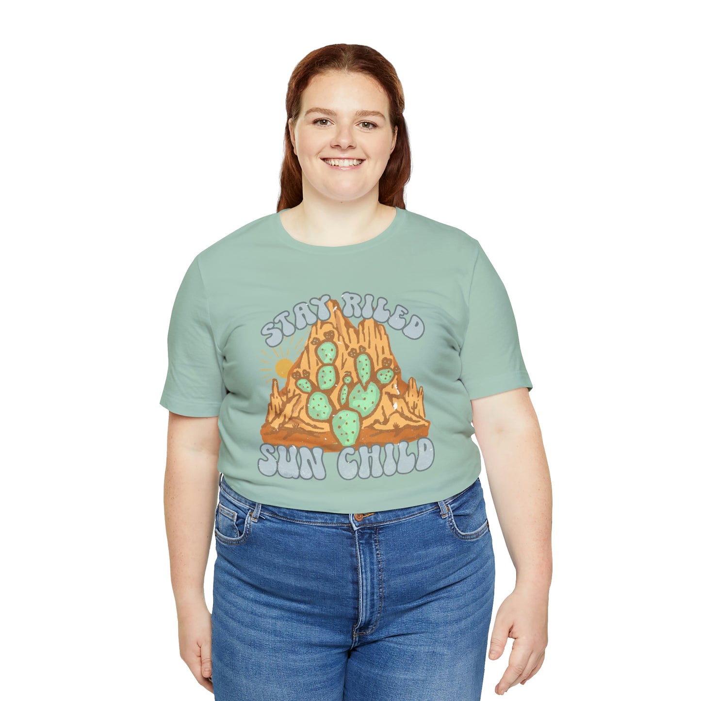 "Stay Riled Sun Child" Bella Canvas Short Sleeve Tee