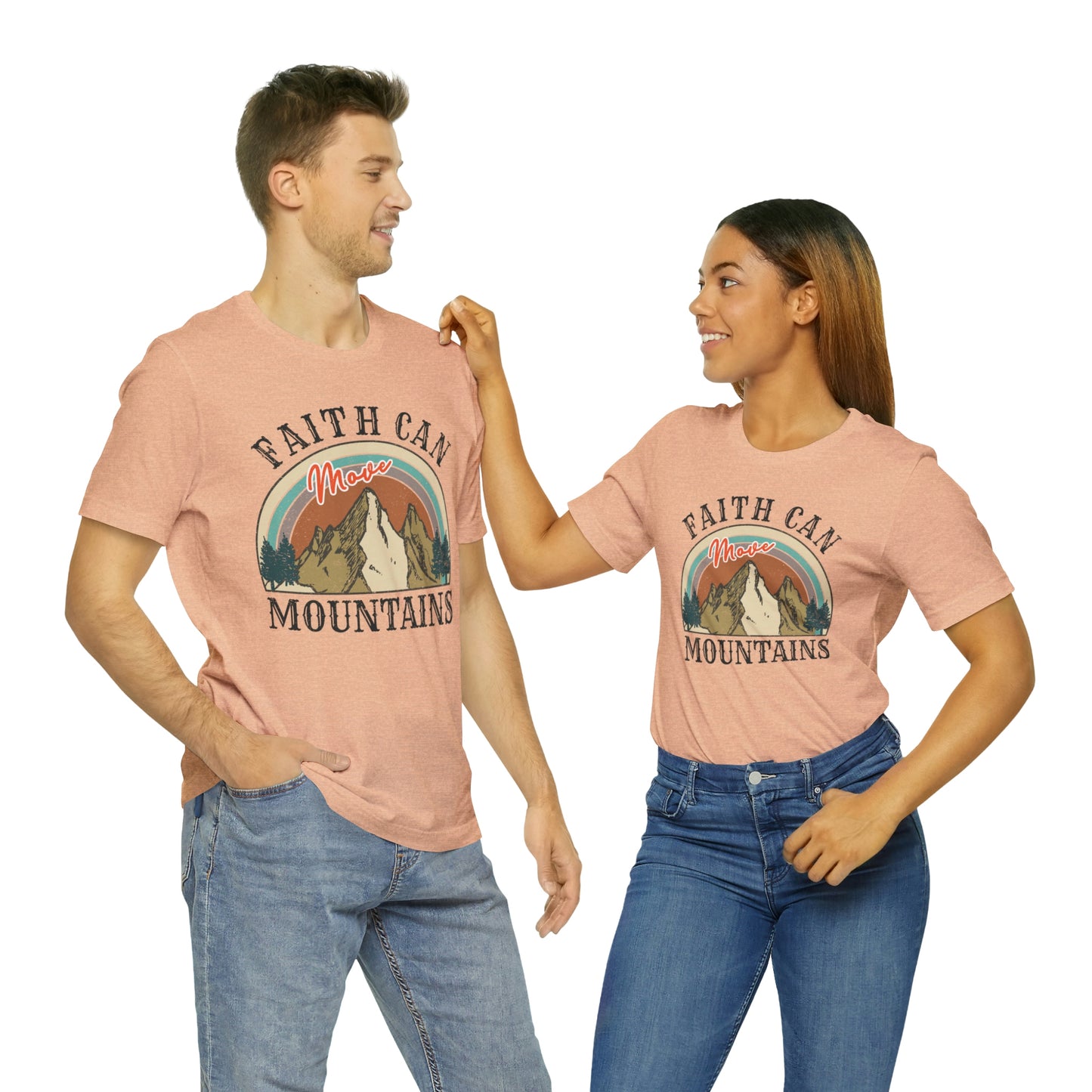 "Faith Can Move Mountains" Bella Canvas Short Sleeve Tee