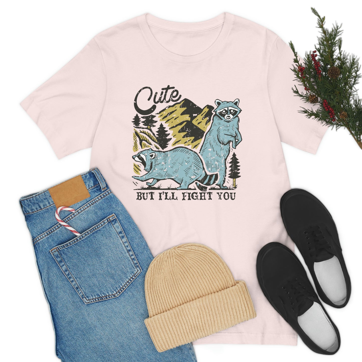"Cute, but I'll fight you" Bella Canvas Unisex Jersey Short Sleeve Tee