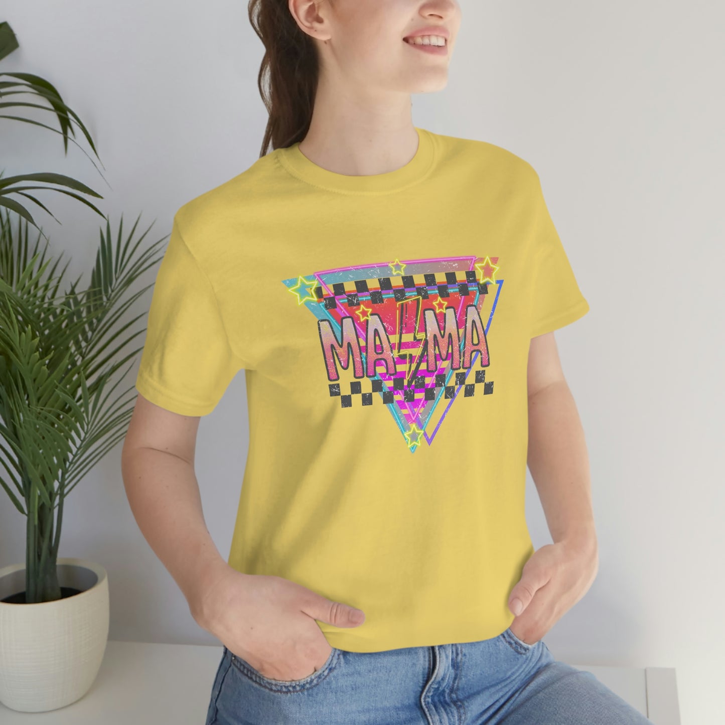 "Retro MAMA" Unisex Jersey Short Sleeve Tee