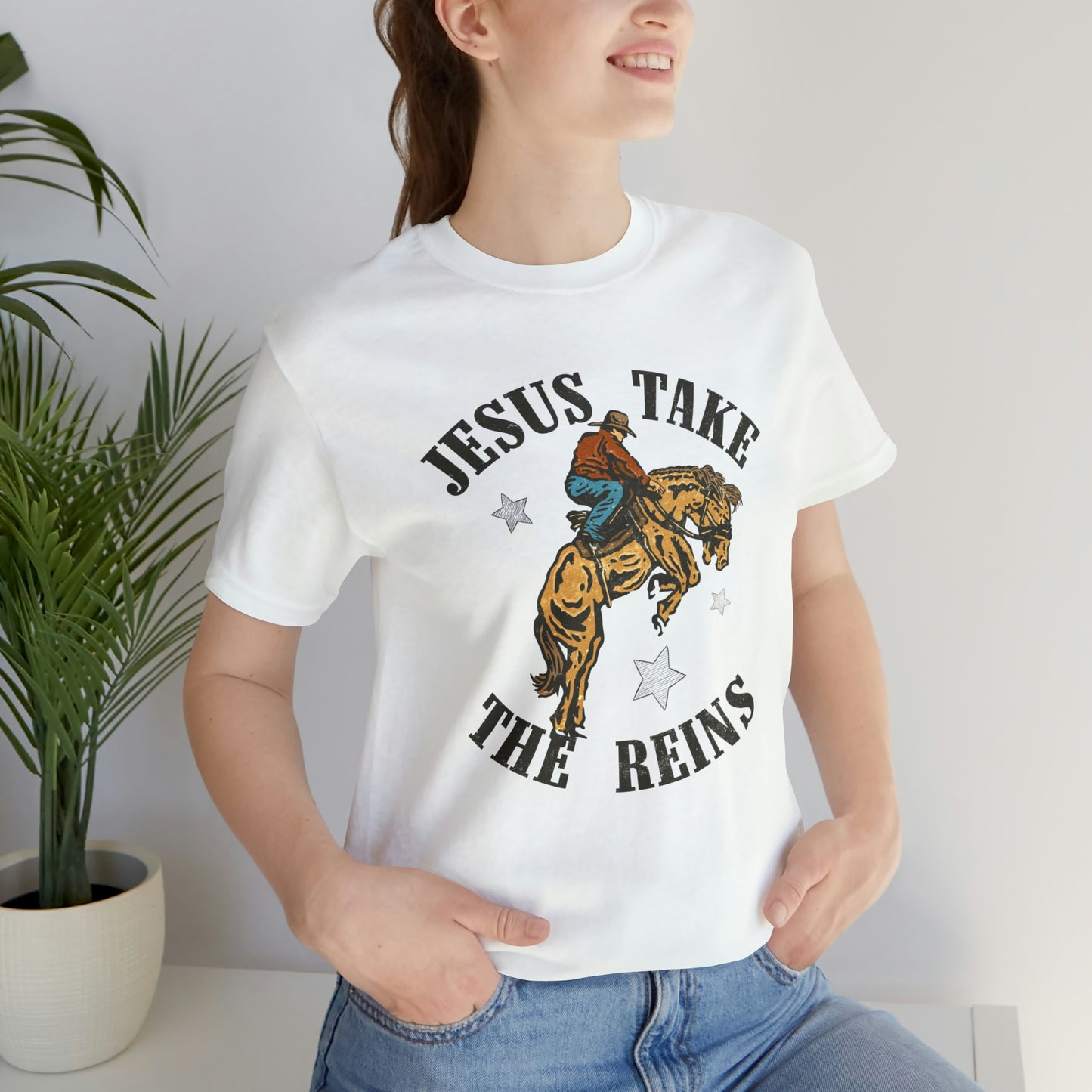 "Jesus Take the Reins" Bella Canvas Short Sleeve Tee