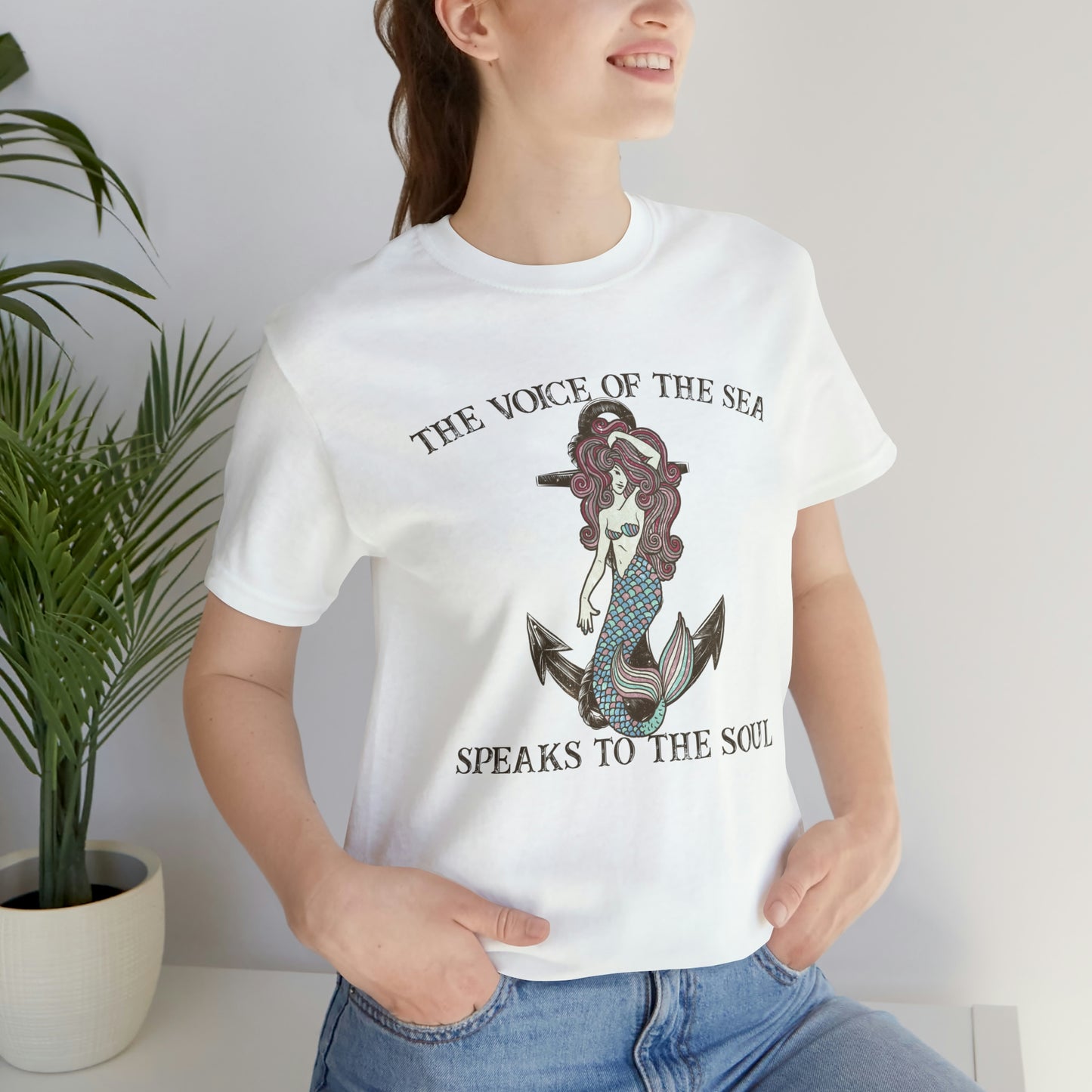 "The Voice of the Sea Speaks to the Soul" Bella Canvas Short Sleeve Tee