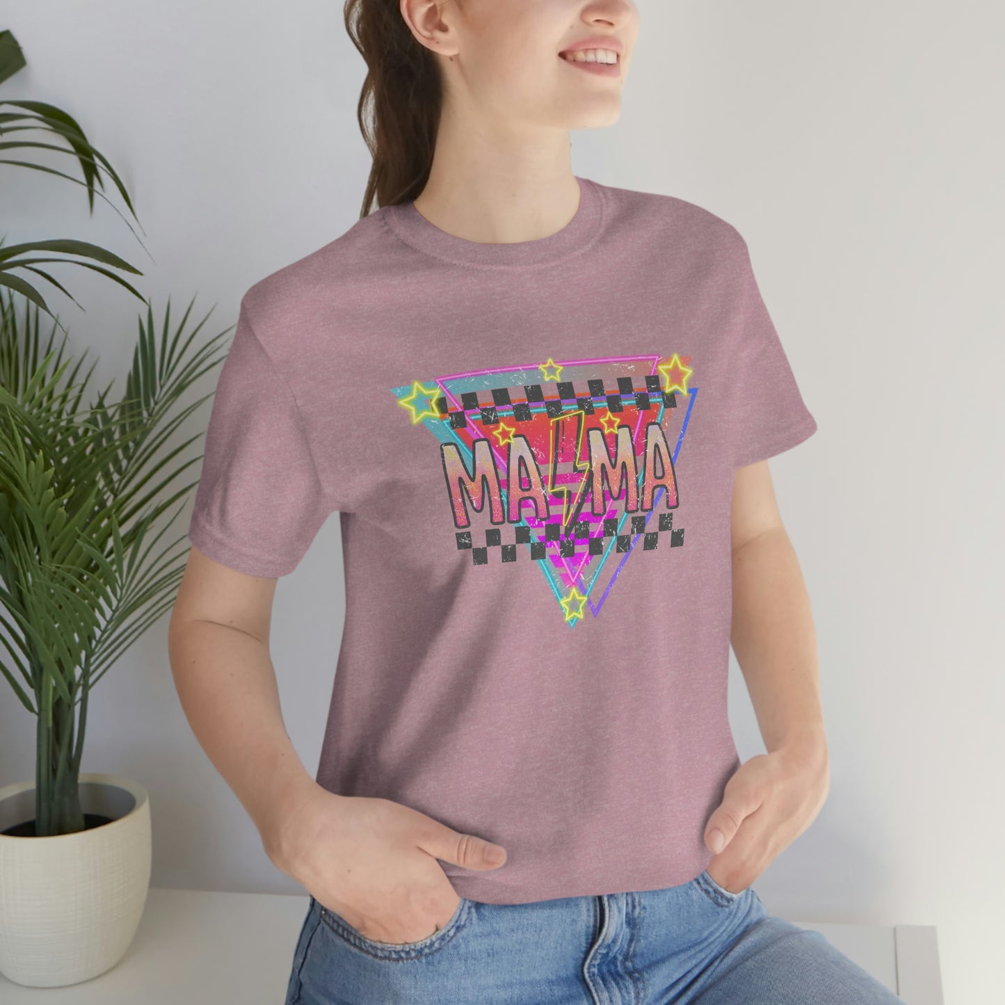 "Retro MAMA" Unisex Jersey Short Sleeve Tee