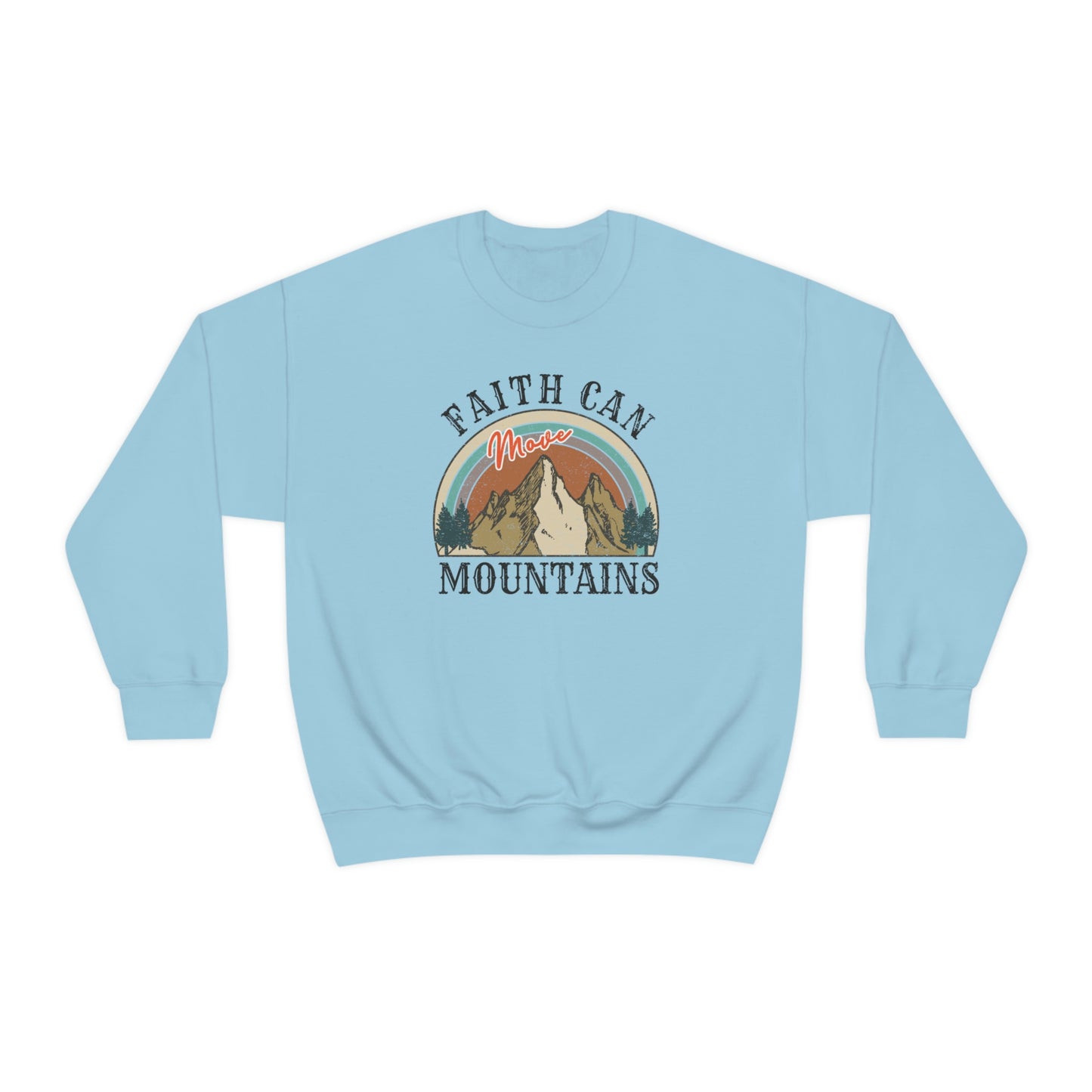 "Faith Can Move Mountains" Unisex Heavy Blend™ Crewneck Sweatshirt