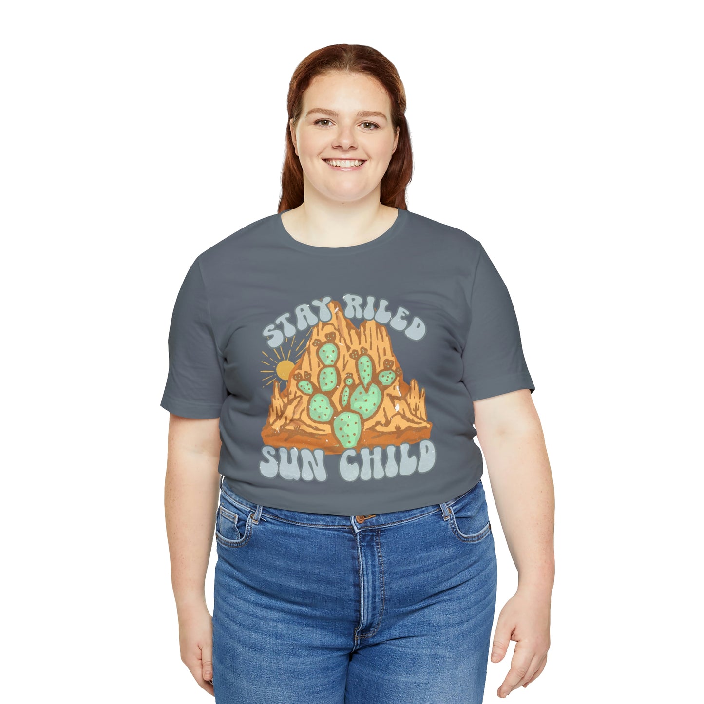 "Stay Riled Sun Child" Bella Canvas Short Sleeve Tee