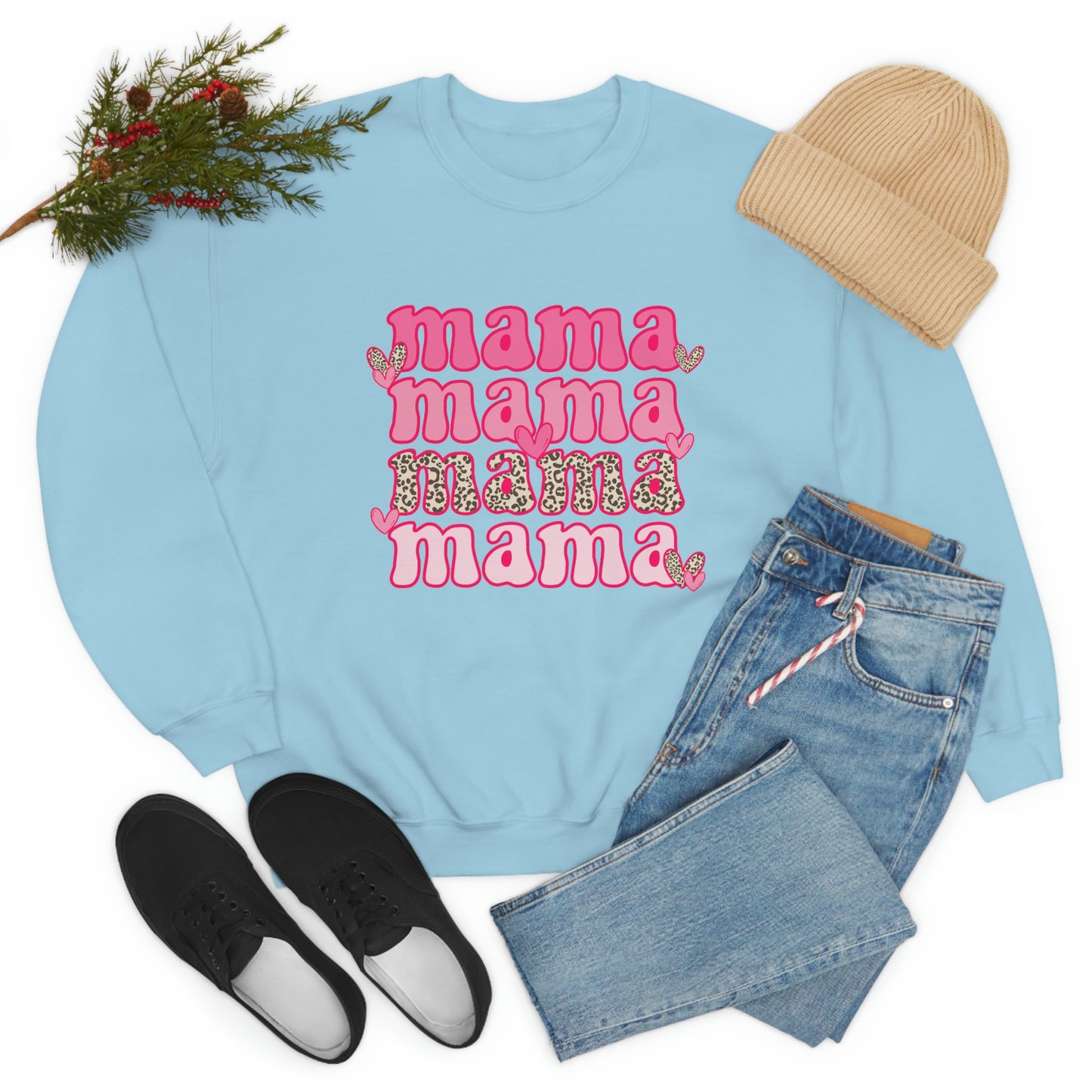 "Mama" Unisex Heavy Blend™ Crewneck Sweatshirt
