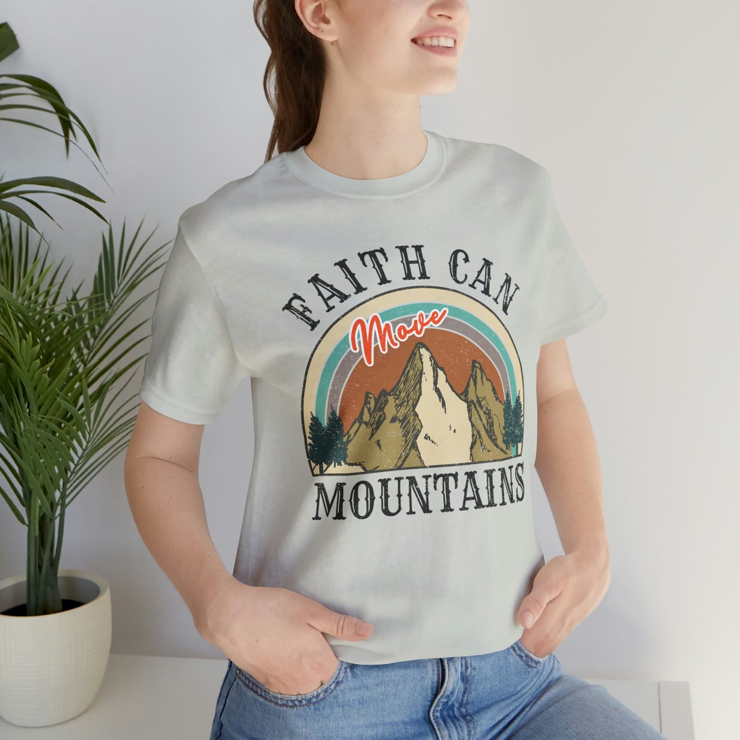 "Faith Can Move Mountains" Bella Canvas Short Sleeve Tee