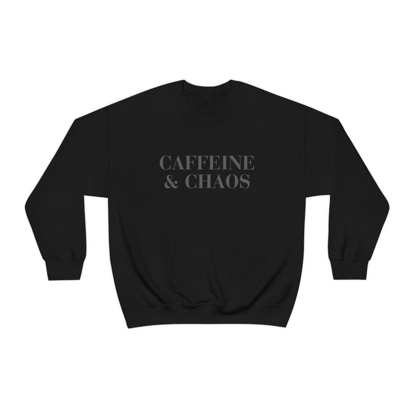 "Caffeine and Chaos" Unisex Heavy Blend™ Crewneck Sweatshirt