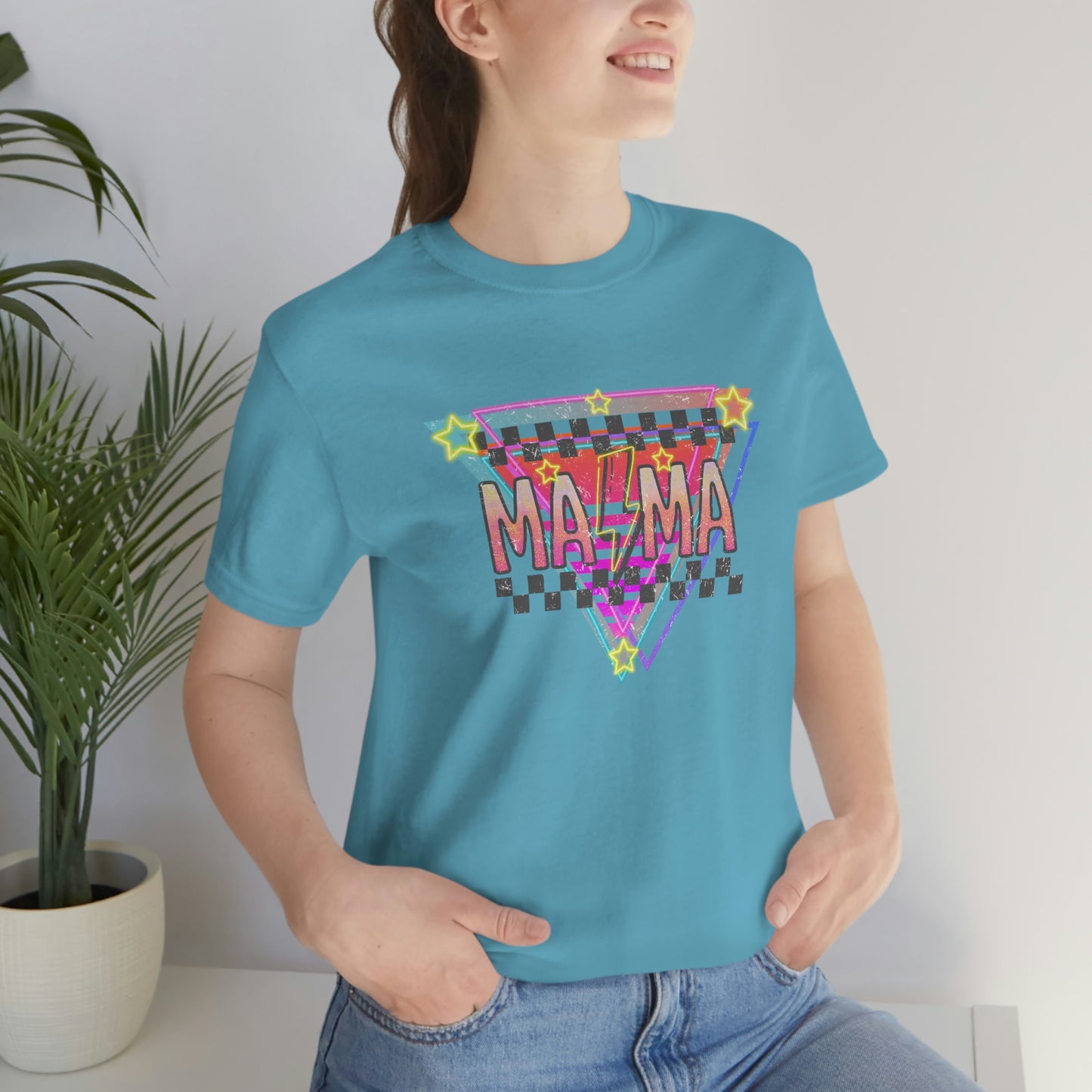"Retro MAMA" Unisex Jersey Short Sleeve Tee
