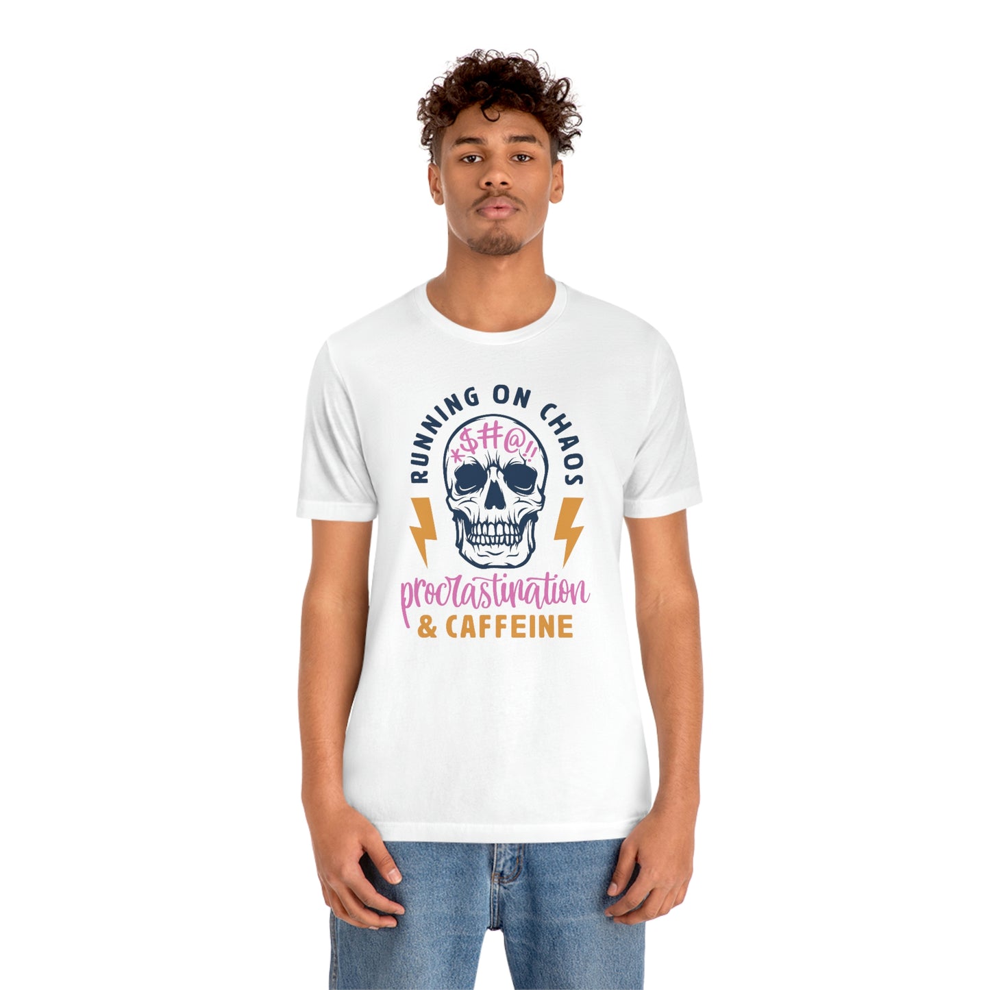 "Chaos and Caffeine" Unisex Jersey Short Sleeve Tee