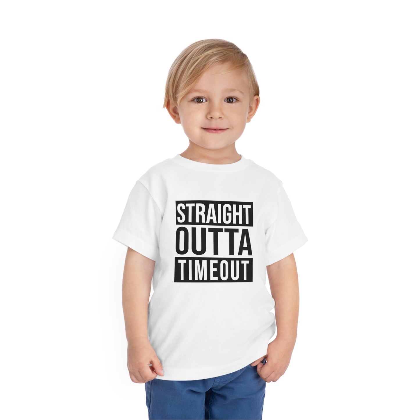 "Straight Outta Timeout" Toddler Short Sleeve Tee (2T-5T)