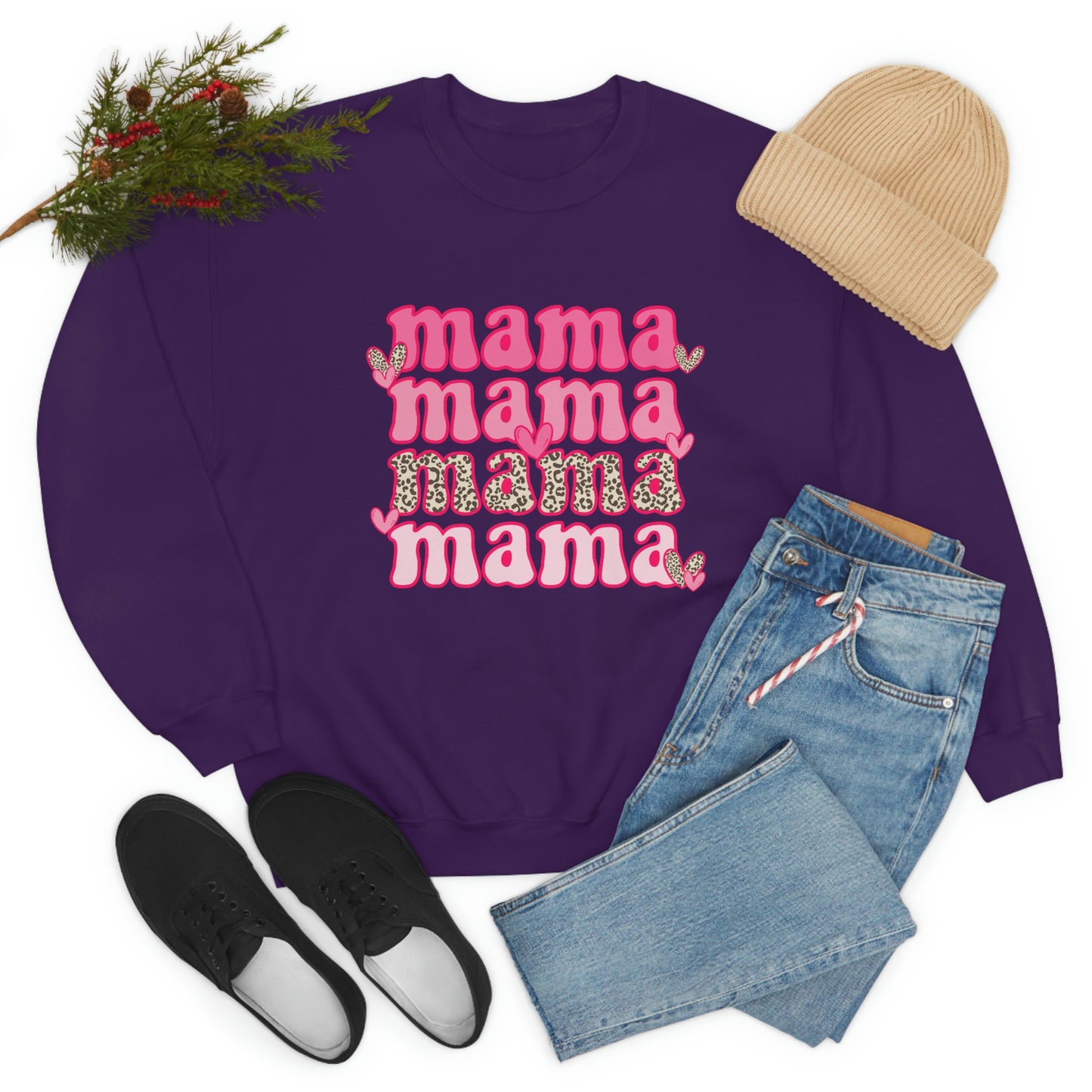 "Mama" Unisex Heavy Blend™ Crewneck Sweatshirt