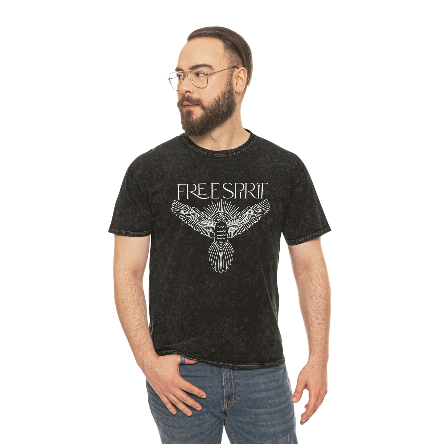 "Free Spirit" Unisex Mineral Wash T-Shirt