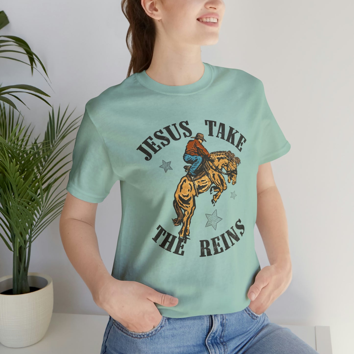 "Jesus Take the Reins" Bella Canvas Short Sleeve Tee