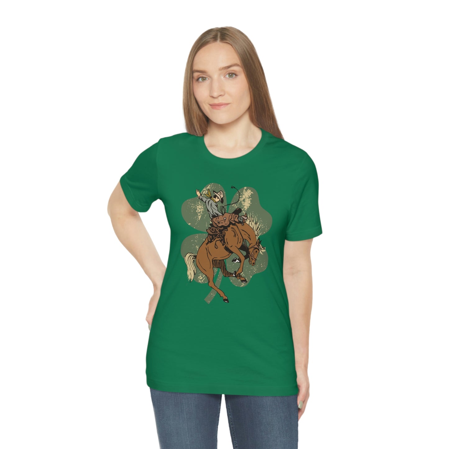 "Lucky Cowboy" Unisex Jersey Short Sleeve Tee (Bella Cavas 3001)