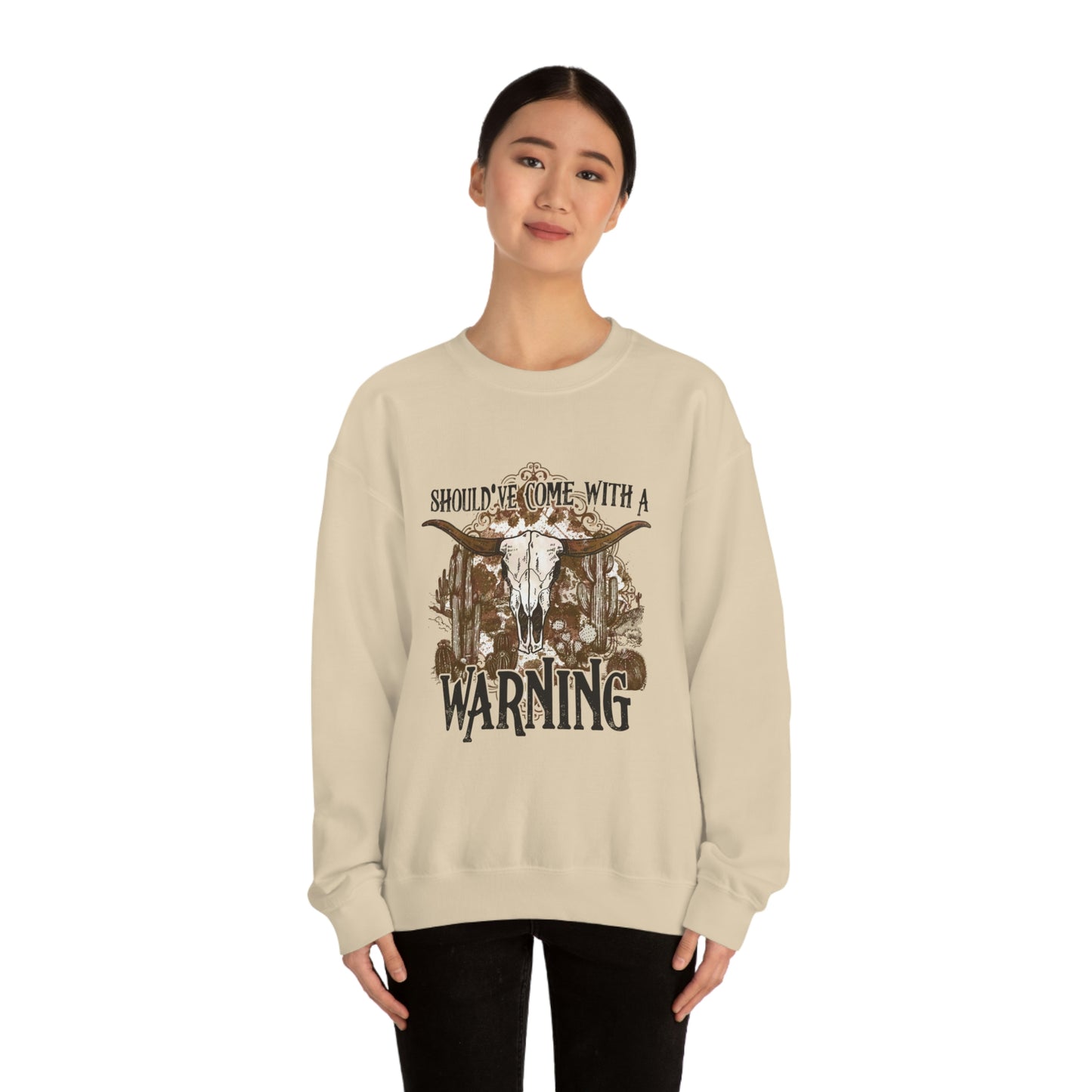 "Should've Come With A Warning" Unisex Crewneck Sweatshirt