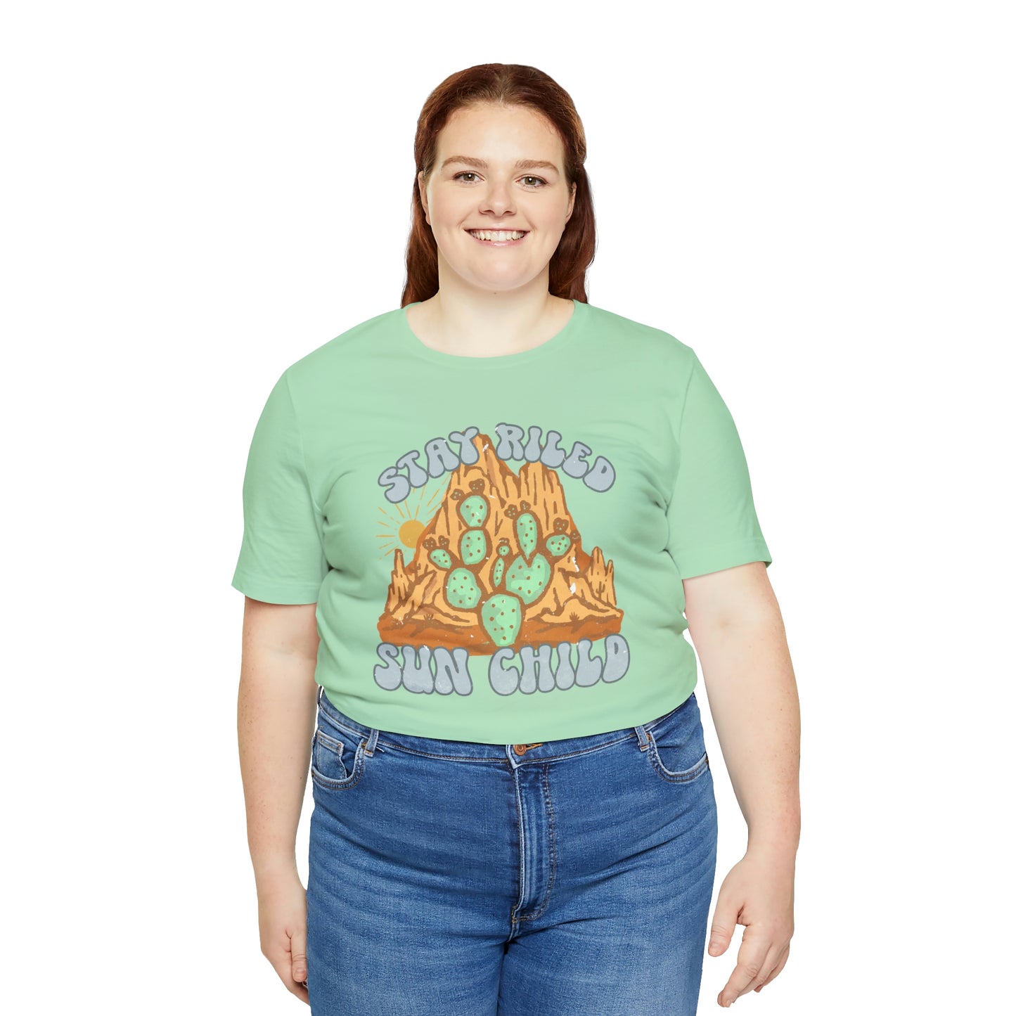 "Stay Riled Sun Child" Bella Canvas Short Sleeve Tee