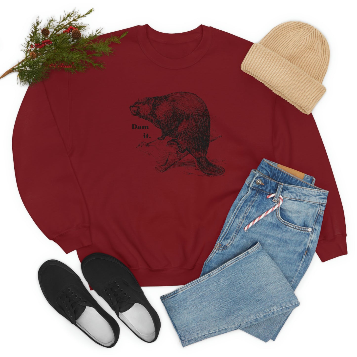 "Dam it" Gildan Graphic Crewneck Sweatshirt