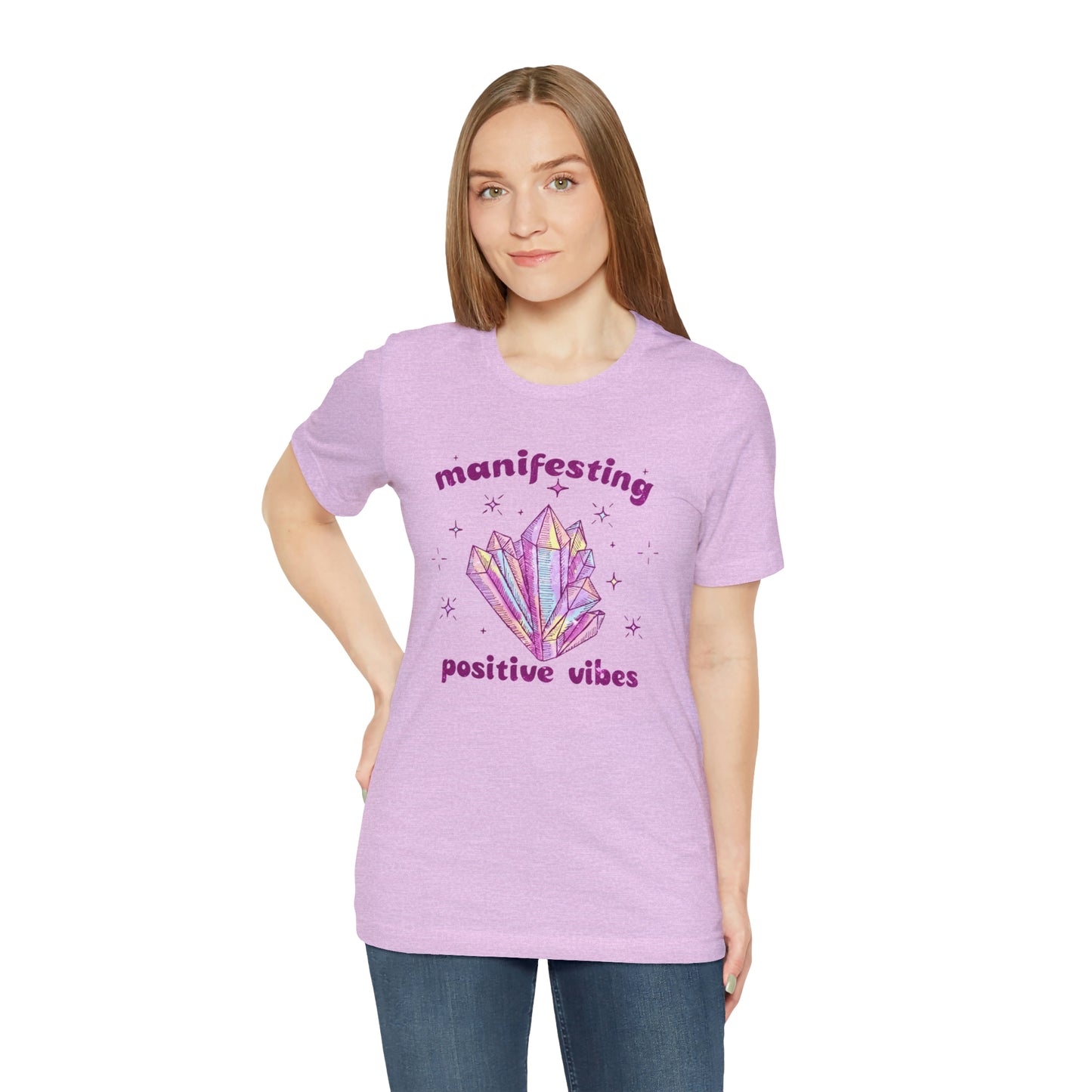 "Manifesting Positive Vibes" Bella Canvas Short Sleeve Tee