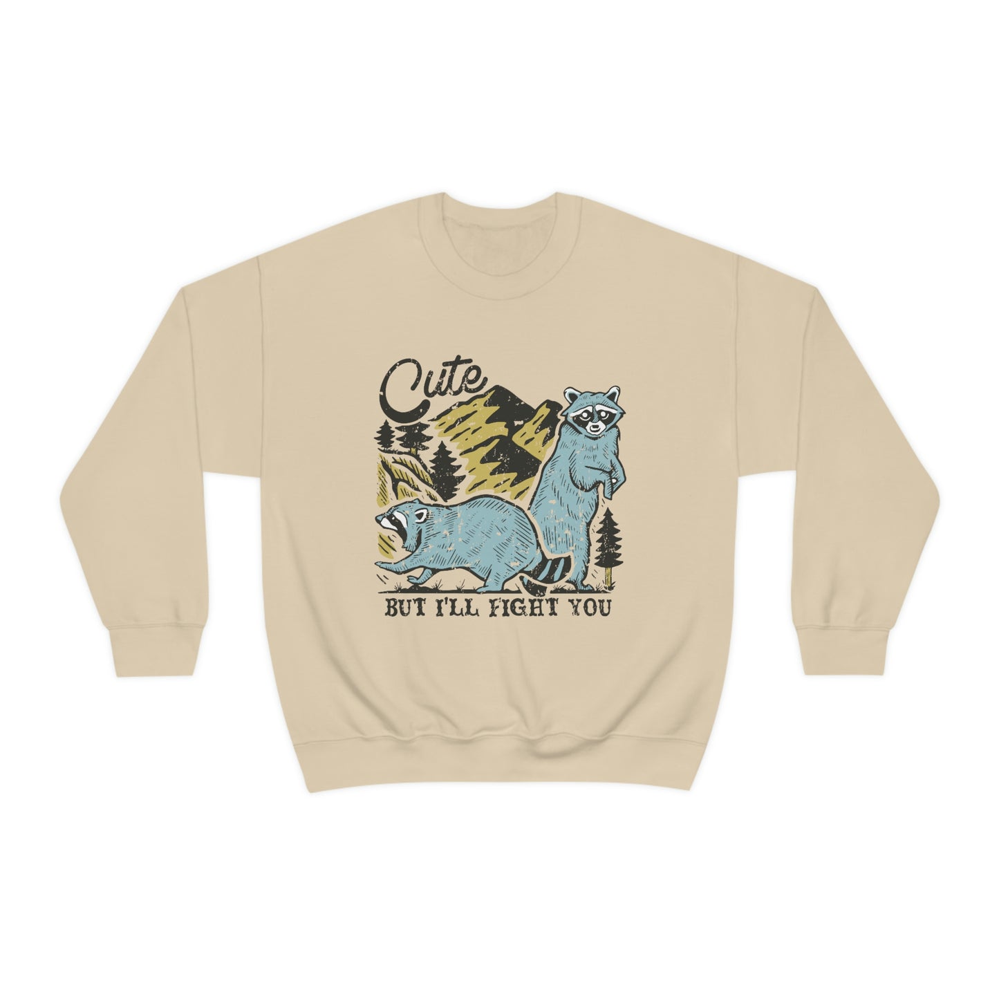 "Cute, but I'll fight you" Unisex Heavy Blend™ Crewneck Sweatshirt