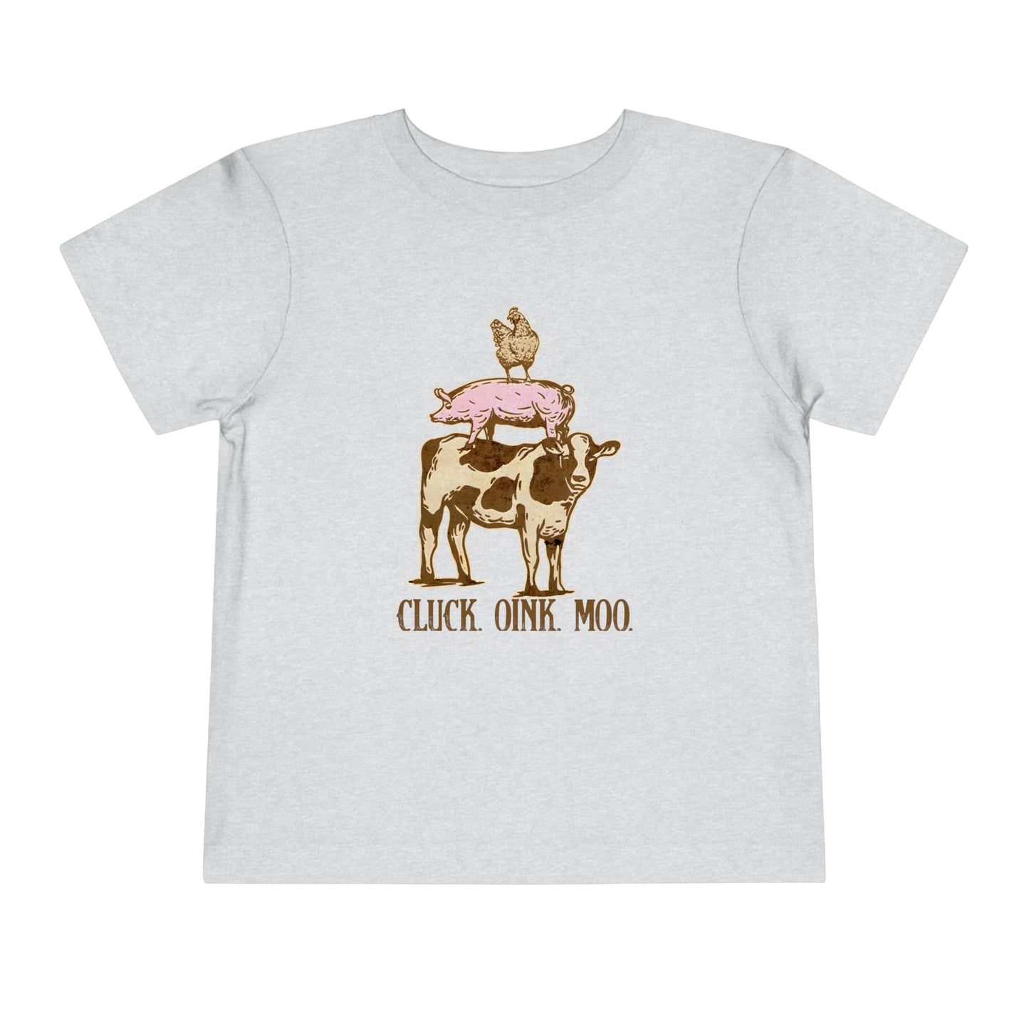 "Cluck, Oink, Moo" Toddler Short Sleeve Tee (2T-5T)