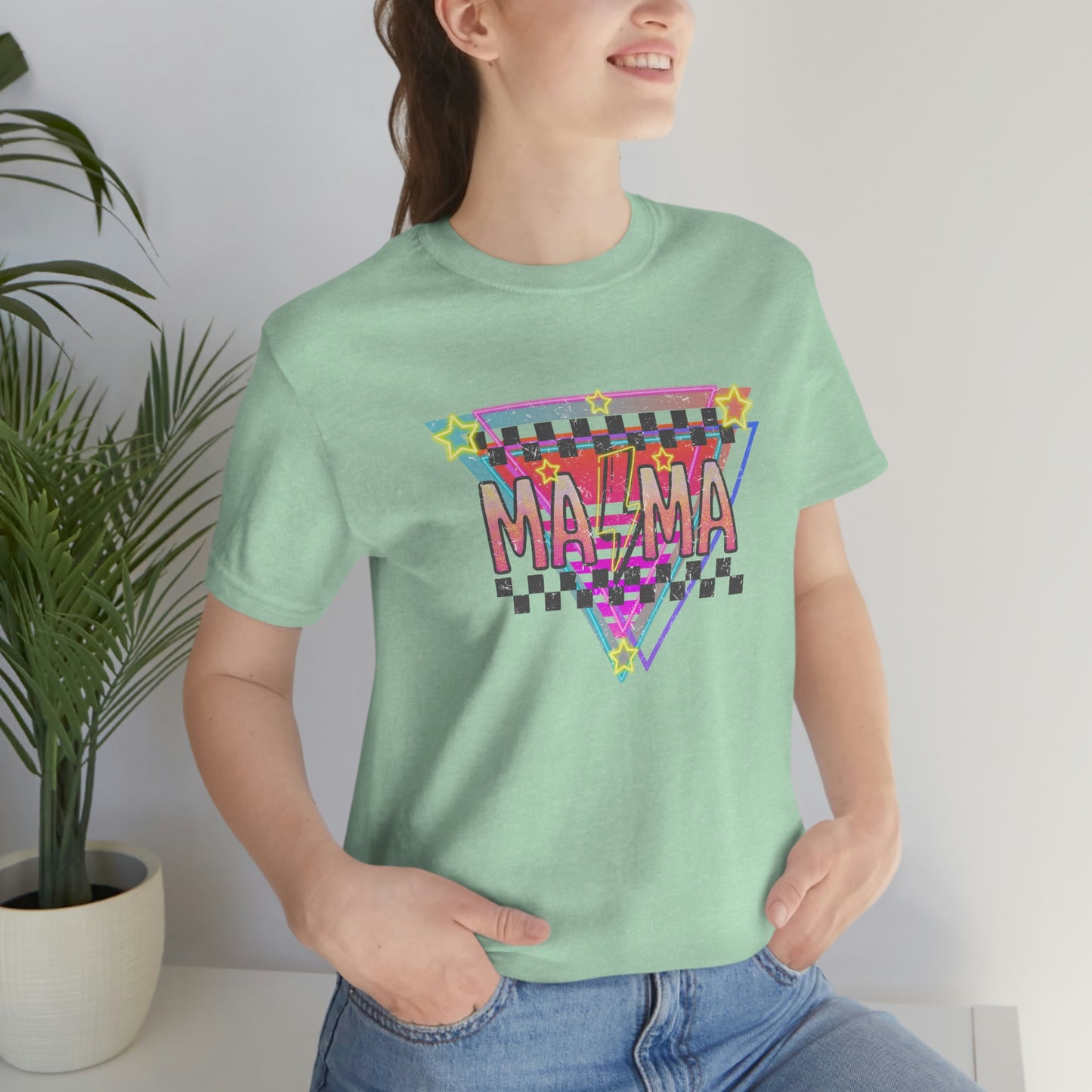 "Retro MAMA" Unisex Jersey Short Sleeve Tee