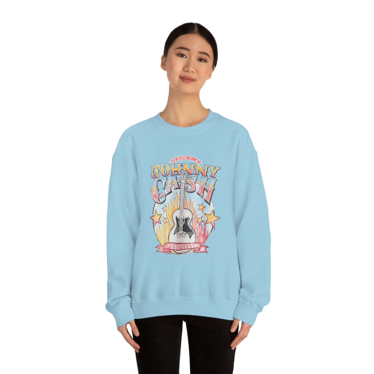 "Johnny Cash" Unisex Heavy Blend™ Crewneck Sweatshirt